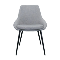 VI Picardy Fabric Upholstered Metal Leg Dining Chair