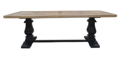 VI Velino Solid Timber Bluster Leg Dining Table