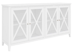 VI Hamilton Solid Timber 4 Glass Door Buffet
