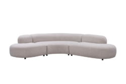 VI Daytona Fabric Upholstered 6 Seater Curved Lounge