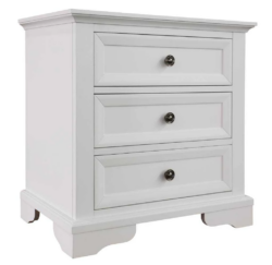 VI Sala Solid Timber 3 Drawer Bedside Table