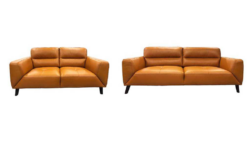 VI Sonoma 3 Seater + 2 Seater Leather Lounge Set
