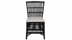 VI Portsea Rattan with Fabric Seat Dining Chair