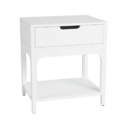 SH Ankara 1 Drawer Bedside Table – White