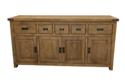 VI Uttah Solid Timber 4 Door 5 Drawer Buffet