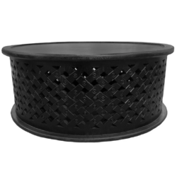 SH Preston Solid Timber Round Coffee Table – Black
