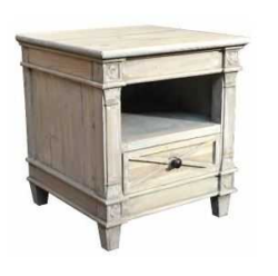 MF Provins Solid Timber 1-Drawer Side Table