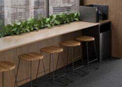 DD Cafe Bench With Bin, Cover & Fake Plant