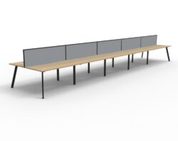 RL Eternity Double Sided Workstation With Screens Suitable From 2 to 10 Person