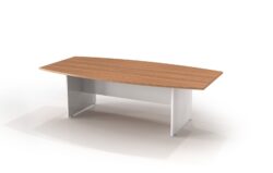 GP H-Base Boardroom Table – Virginia Walnut & White