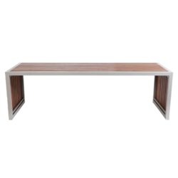 MA Indoor Bar Table with Steel Frame and Timber Slats