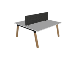 OL Radius18 Spine Screen for Double Sided Desks
