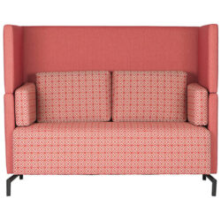 ST Shell Fabric Upholstered High Back 2 Seater Lounge