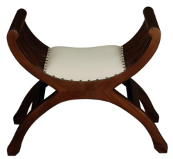CT Sloan Solid Timber Fabric Seat Ottoman