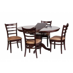 MA Jaguar Extendable Round Dining Table with 4 Chairs