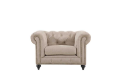 BT Chesterfield Fabric Upholstered Arm Chair