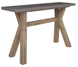 VI Charleston Timber Framed Concrete Top Console Table