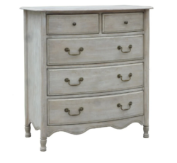 VI Chantelle Solid Timber 5 Drawer Tallboy