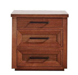VI Chiswick Solid Timber 3 Drawer Bedside Table