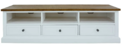 VI Montreal Solid Timber TV Unit with 3 Drawers & 3 Niches