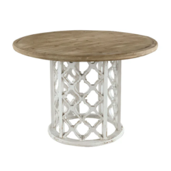 DA Lattice Solid Timber Round Dining Table