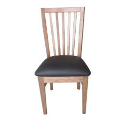 VI Claremont Solid Timber PU Leather Seat Dining Chair