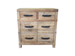 MF Recycled Elm Timber 2 Drawer 2 Door Cabinet