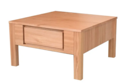 MD Moni Solid Timber 1 Drawer Square Coffee Table