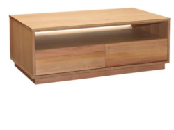MD Norwest Solid Timber 2 Drawer Coffee Table