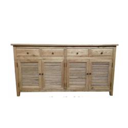 MF Oak Louvre 4 Drawer & 4 Door Sideboard