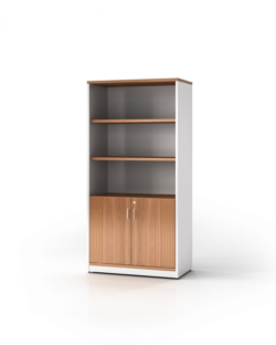 GP Office Half Door Cabinet with 3 Shelves – Virginia Walnut