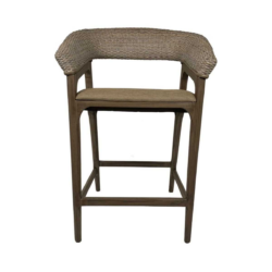 CR Amarest Solid Timber Frame Rattan Counter Stool