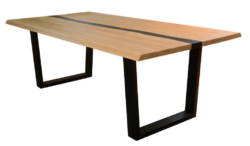 VI Dorian Solid Timber Top Metal Base Coffee Table
