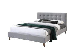 VI Yulara Fabric Upholstered Timber Leg Bed