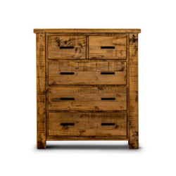 VI Outback Solid Timber 2 over 3 drawers Tallboy