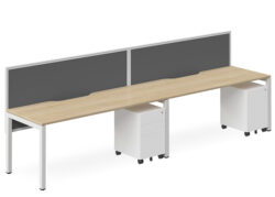 DD Plaza Tek Workstation Double Sided For 4 Person With 500h Screen